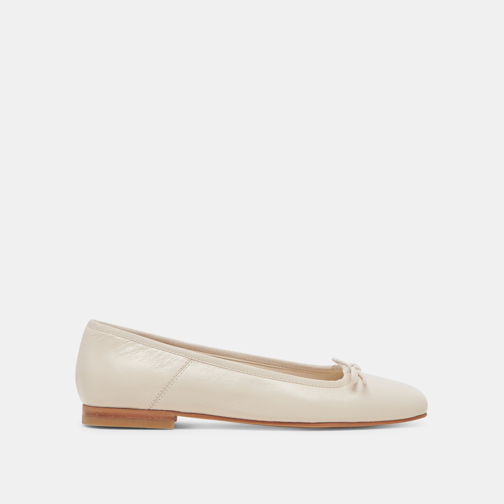Anisa Ballet Flats CREME CRINKLE PATENT - Dolce Vita