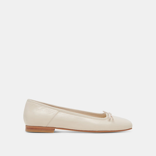 Anisa Ballet Flats CREME CRINKLE PATENT - Dolce Vita