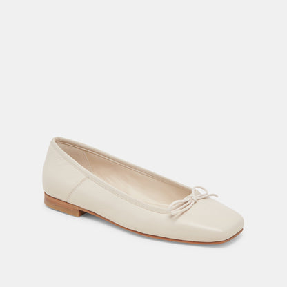 Anisa Ballet Flats CREME CRINKLE PATENT - Dolce Vita