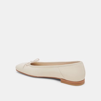 Anisa Ballet Flats CREME CRINKLE PATENT - Dolce Vita