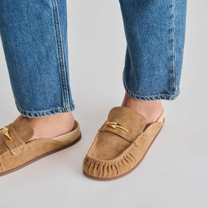 Jodero Lt Brown Suede Flats - Dolce Vita