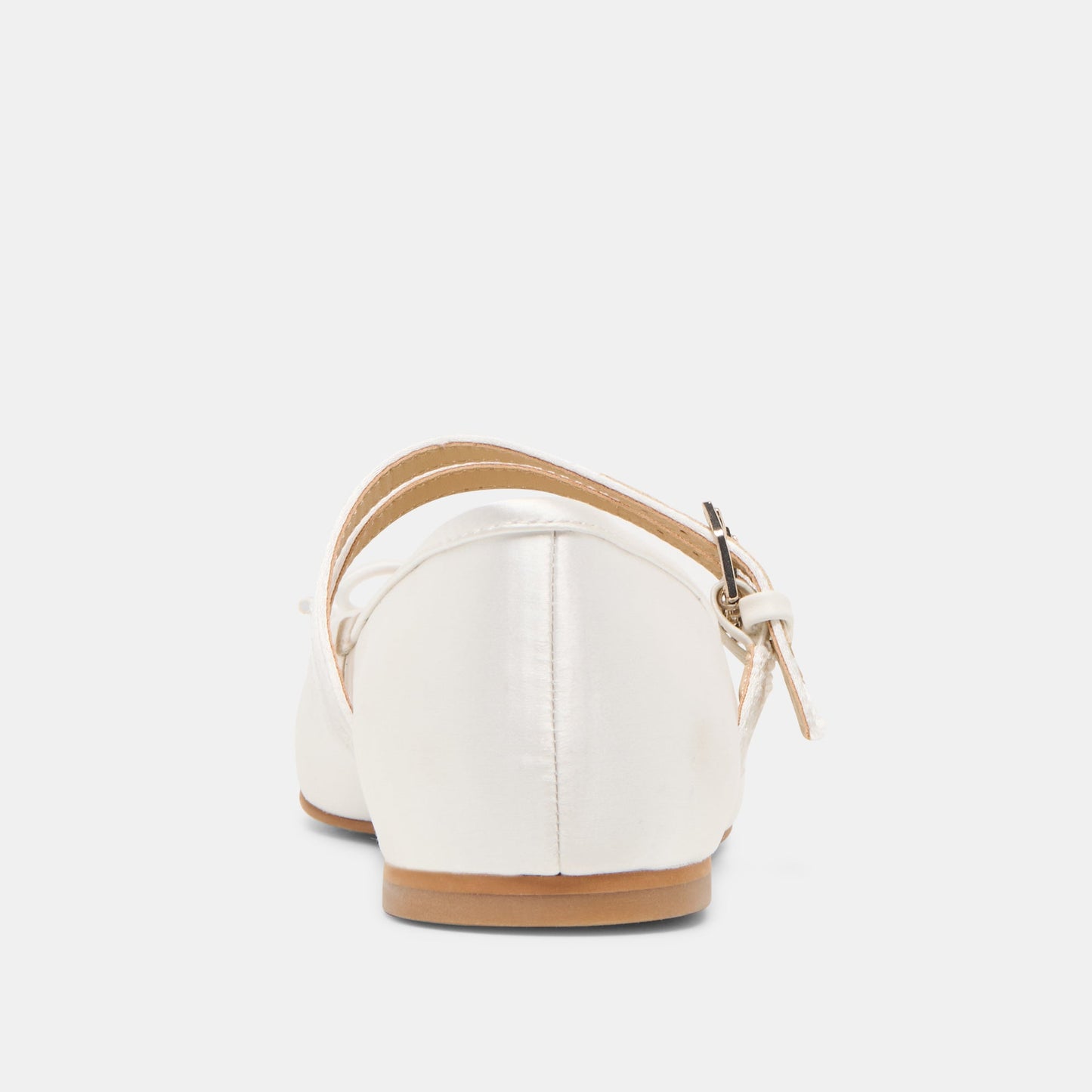 Gibsen True White Satin Ballet Flats - Dolce Vita
