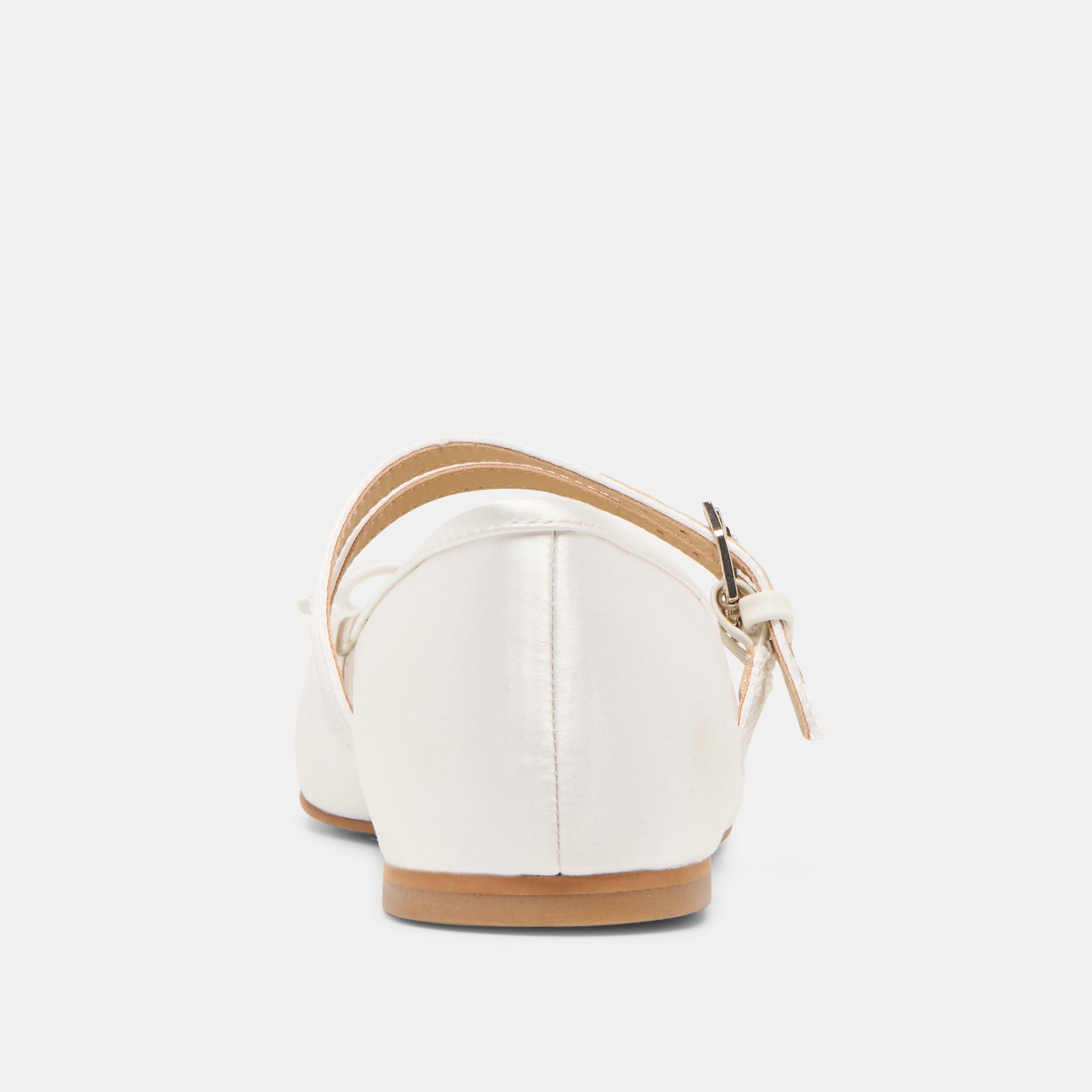 Gibsen True White Satin Ballet Flats - Dolce Vita