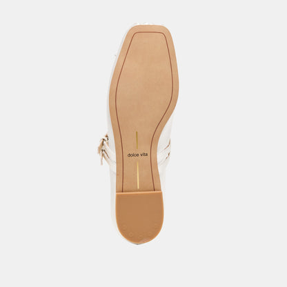 Gibsen True White Satin Ballet Flats - Dolce Vita