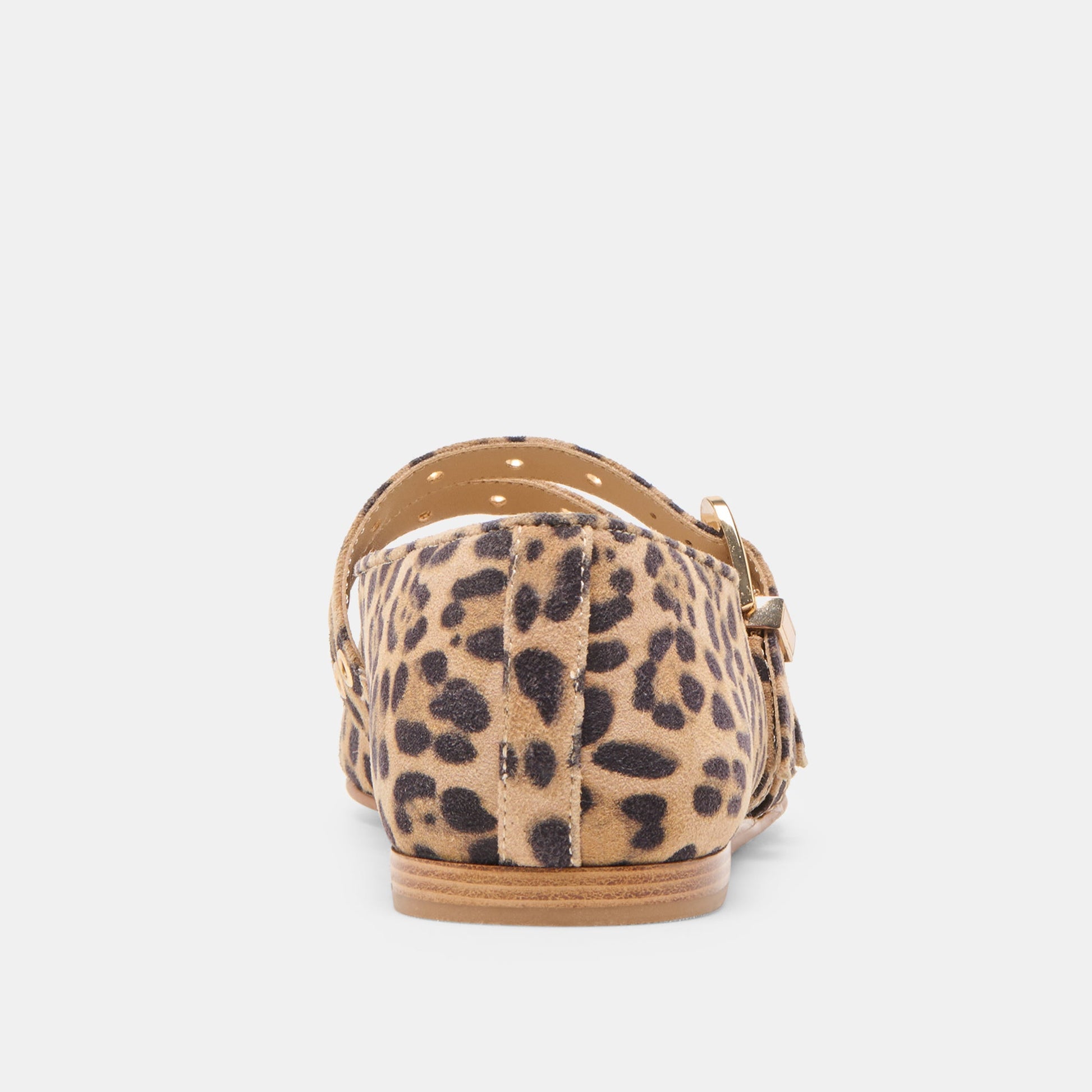 Baylee Grommet Dk Leopard Printed Suede Ballet Flats - Dolce Vita