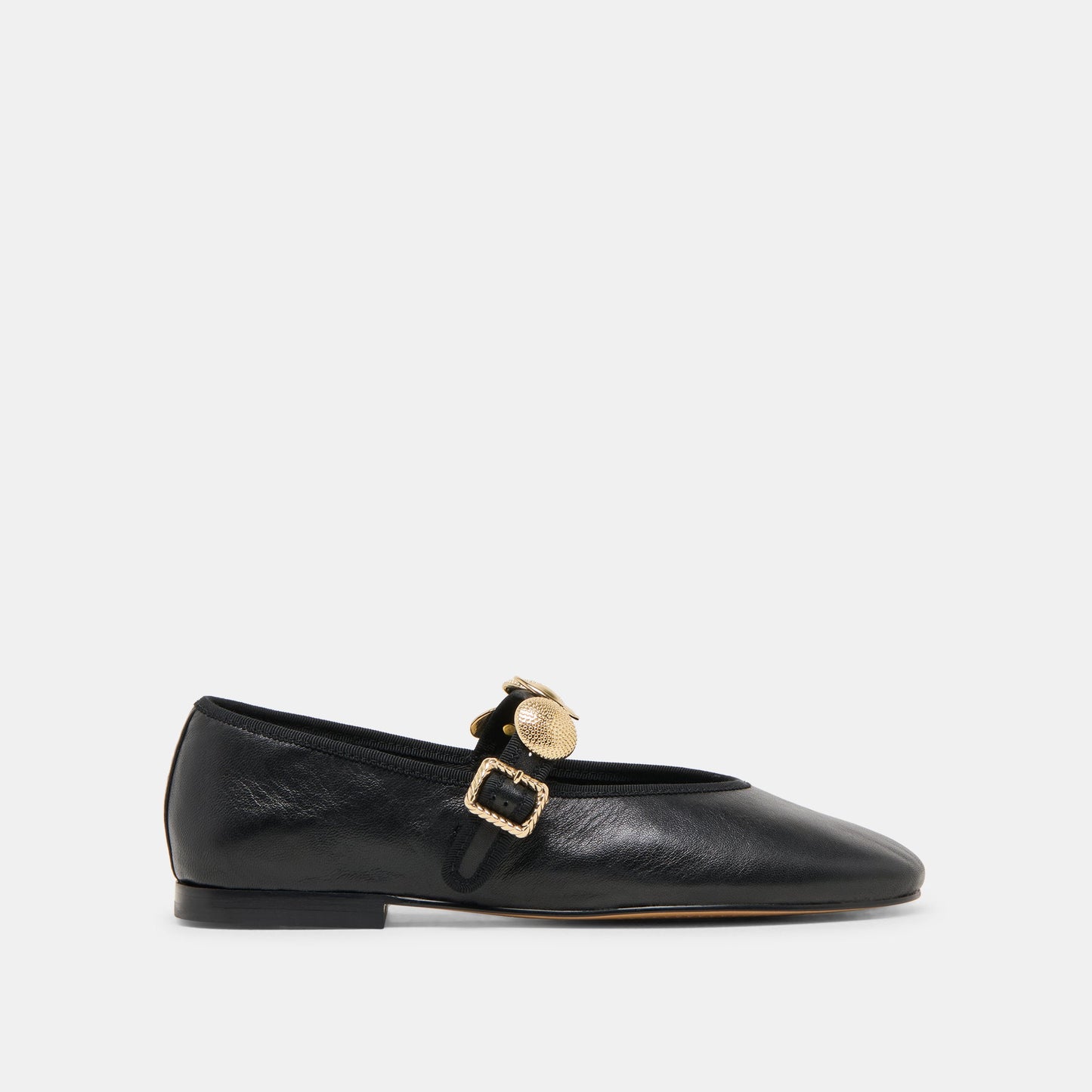 Relan Black Leather Ballet Flats - Dolce Vita