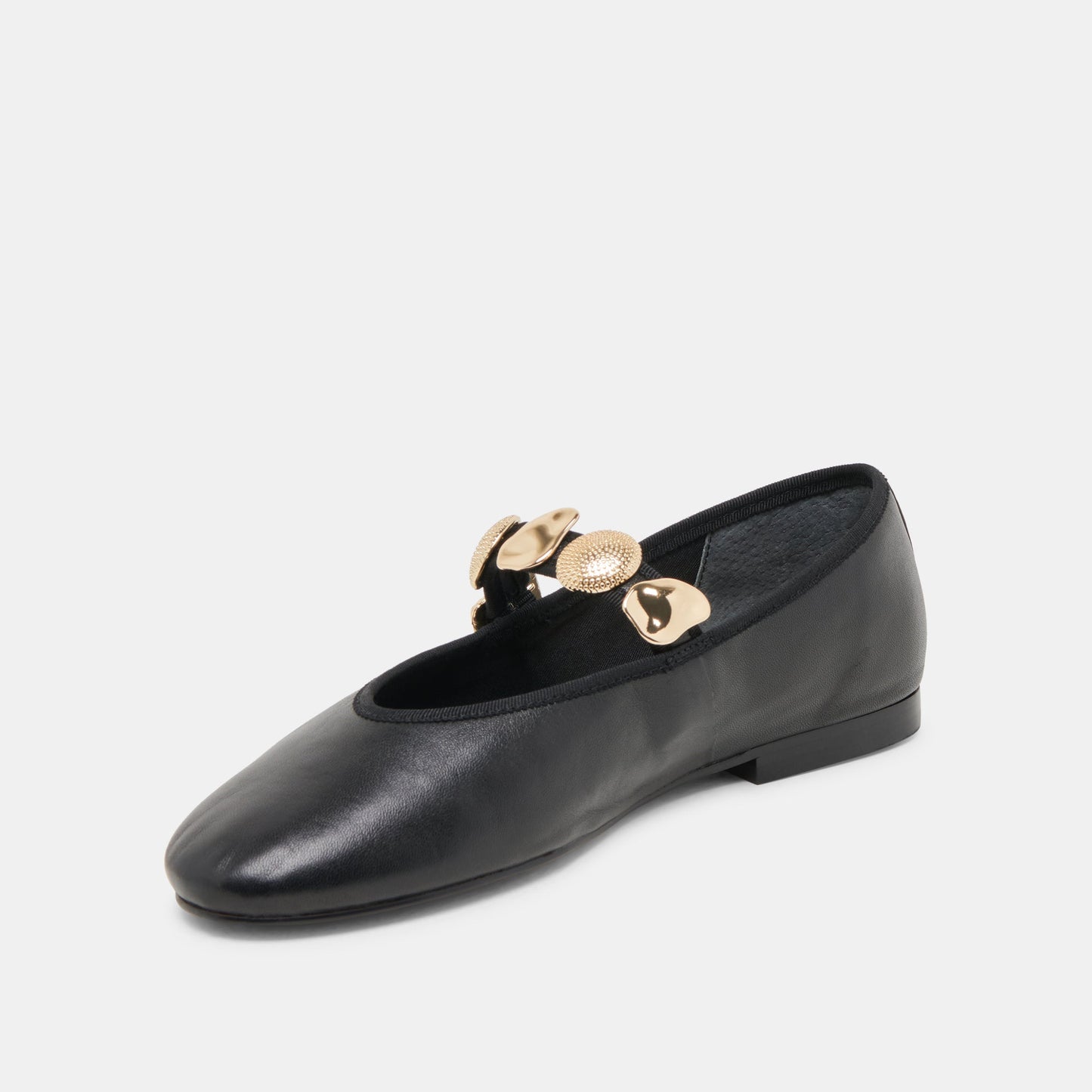 Relan Black Leather Ballet Flats - Dolce Vita