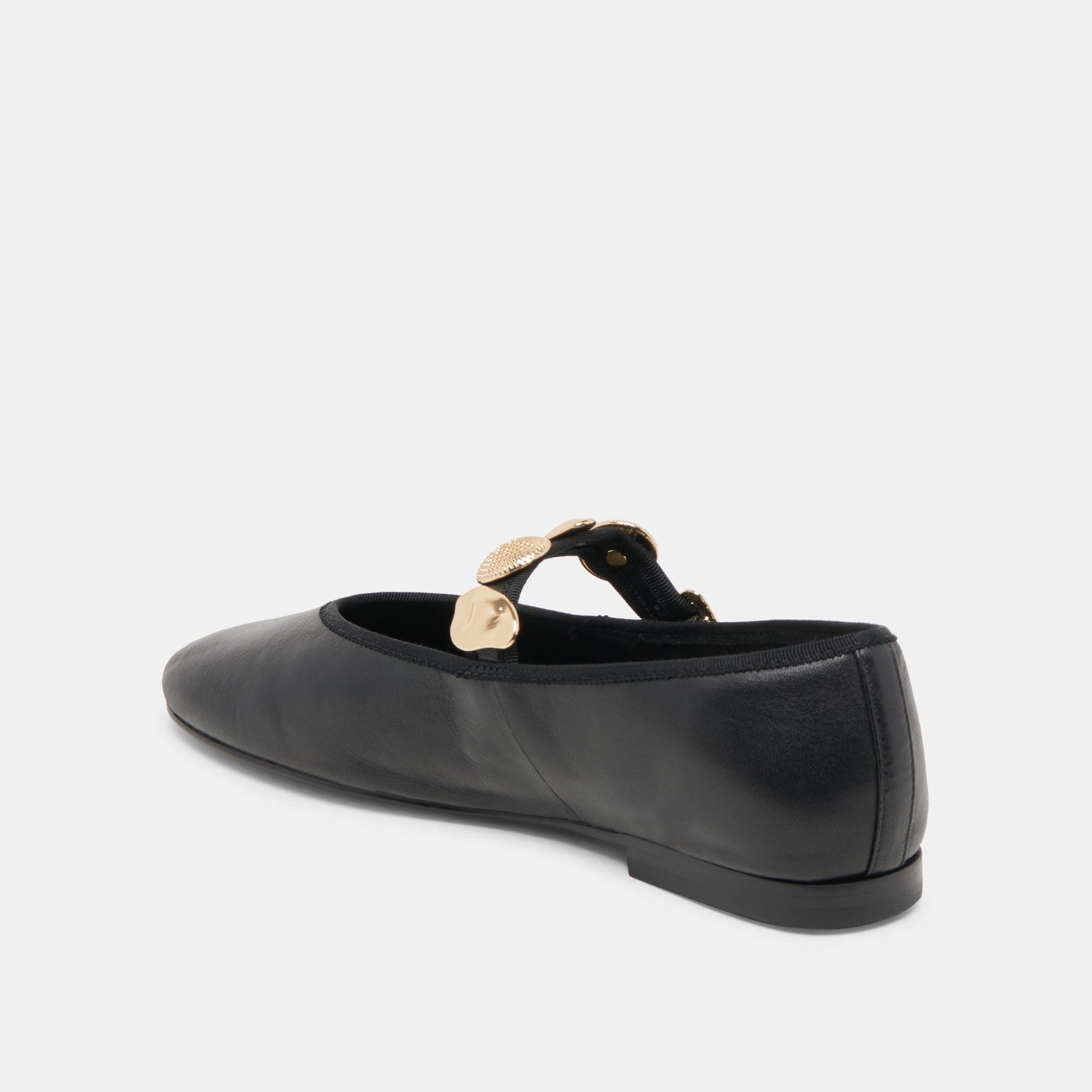 Relan Black Leather Ballet Flats - Dolce Vita