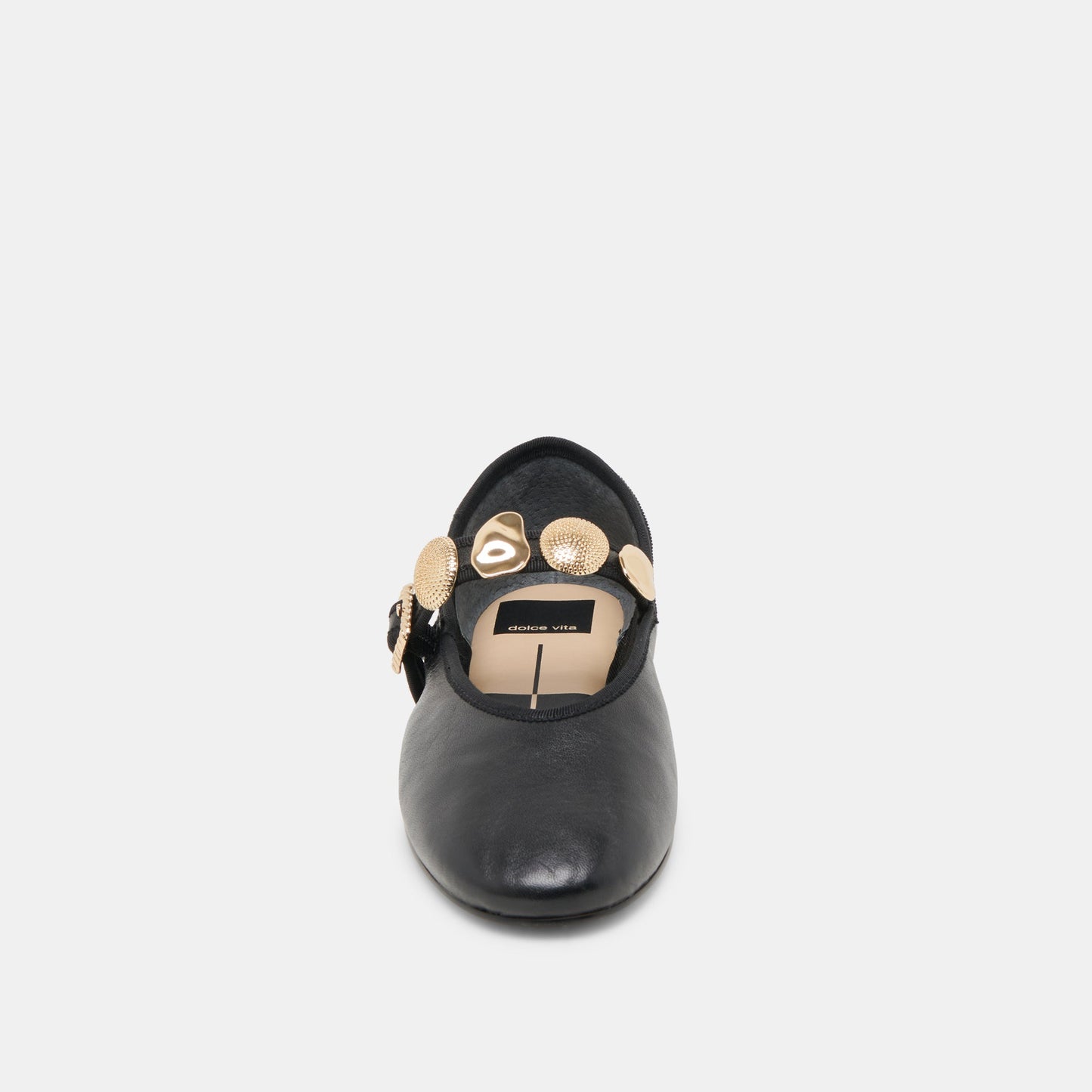 Relan Black Leather Ballet Flats - Dolce Vita