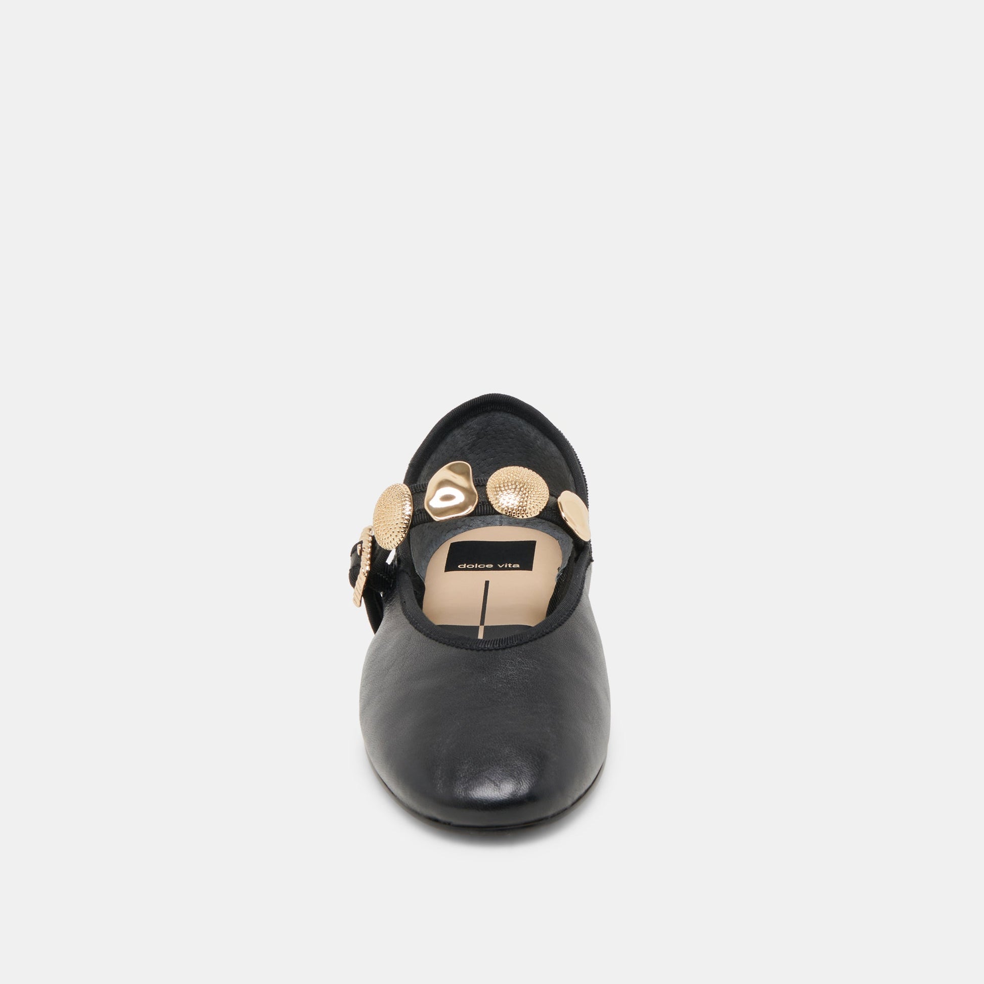 Relan Black Leather Ballet Flats - Dolce Vita