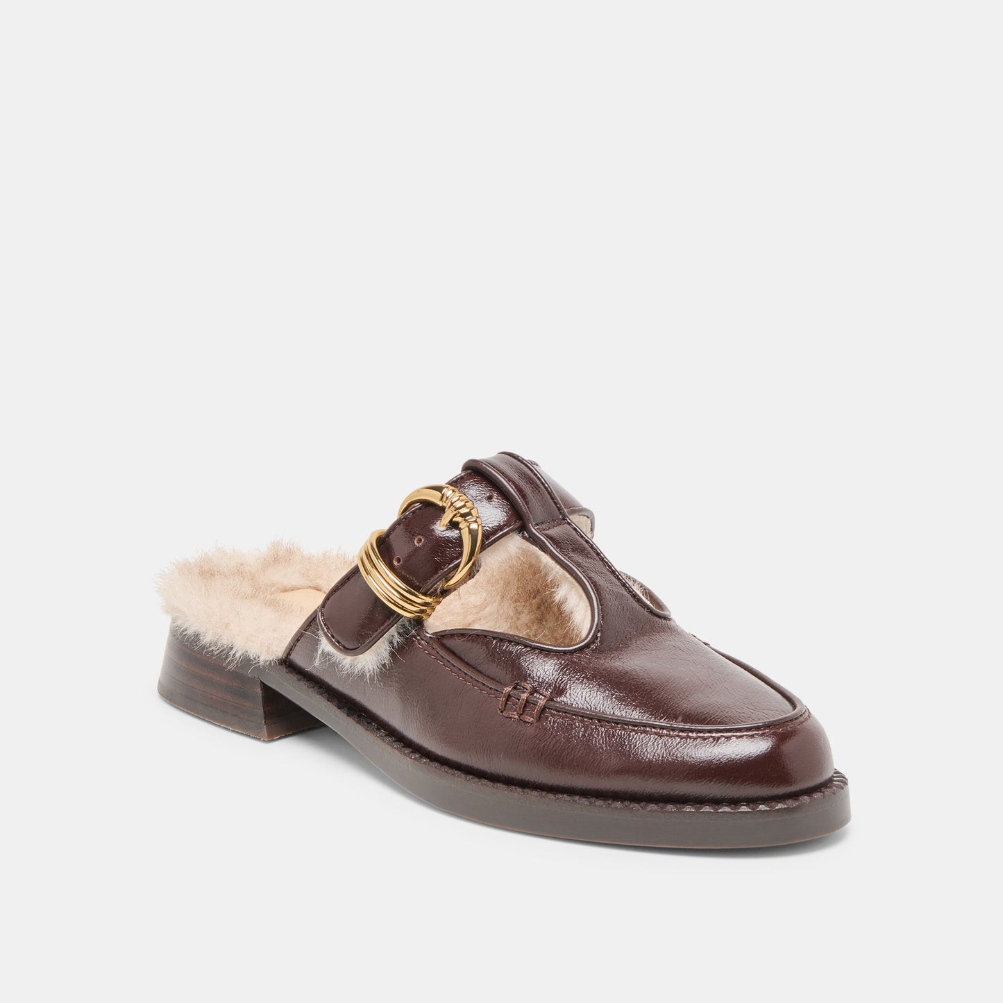 Harlah Plush Chocolate Leather Flats - Dolce Vita