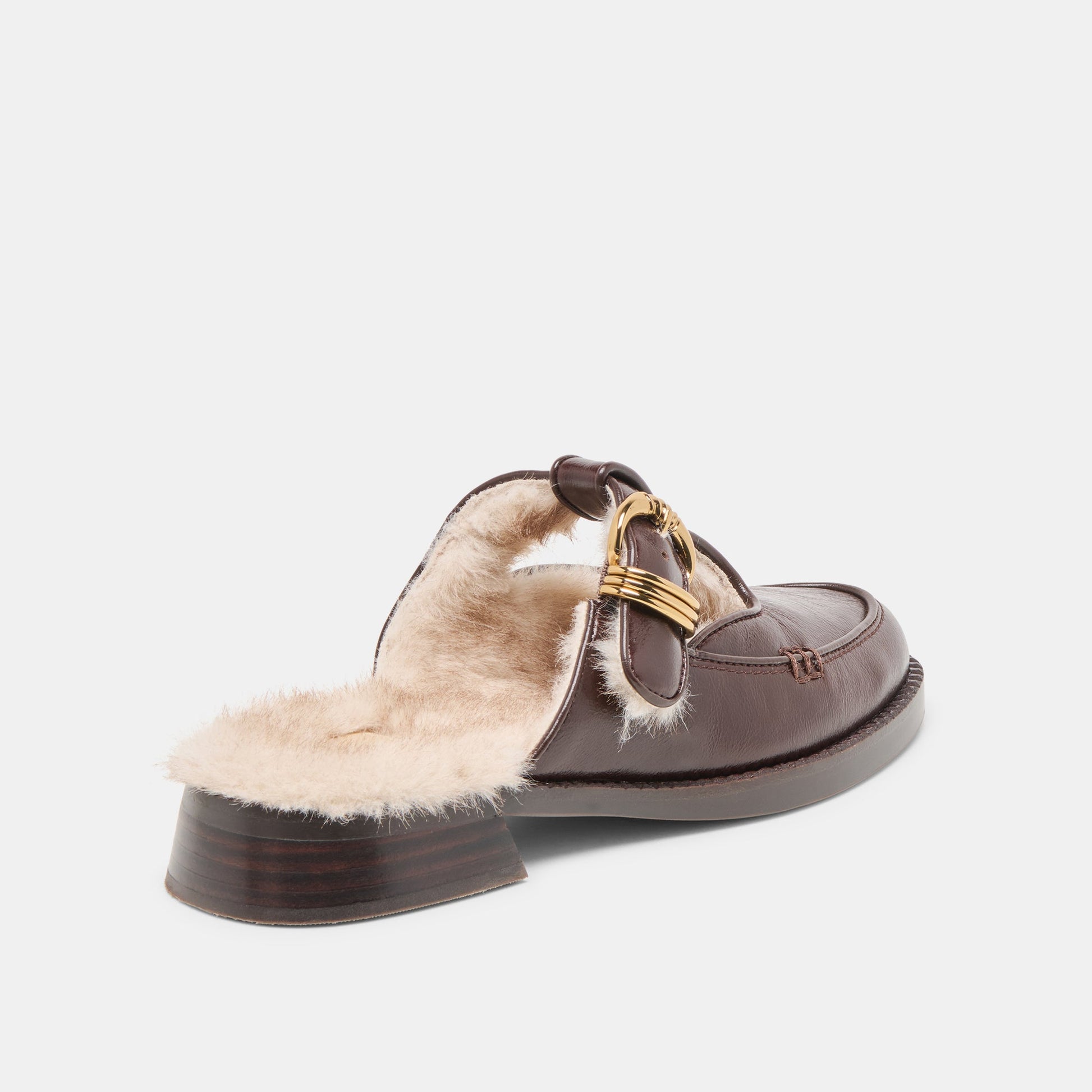 Harlah Plush Chocolate Leather Flats - Dolce Vita