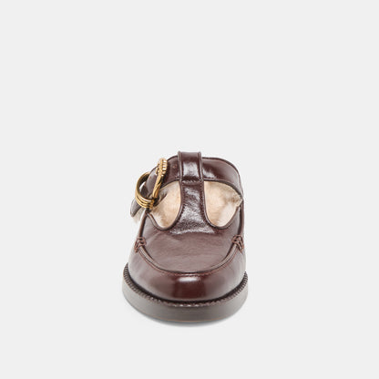 Harlah Plush Chocolate Leather Flats - Dolce Vita