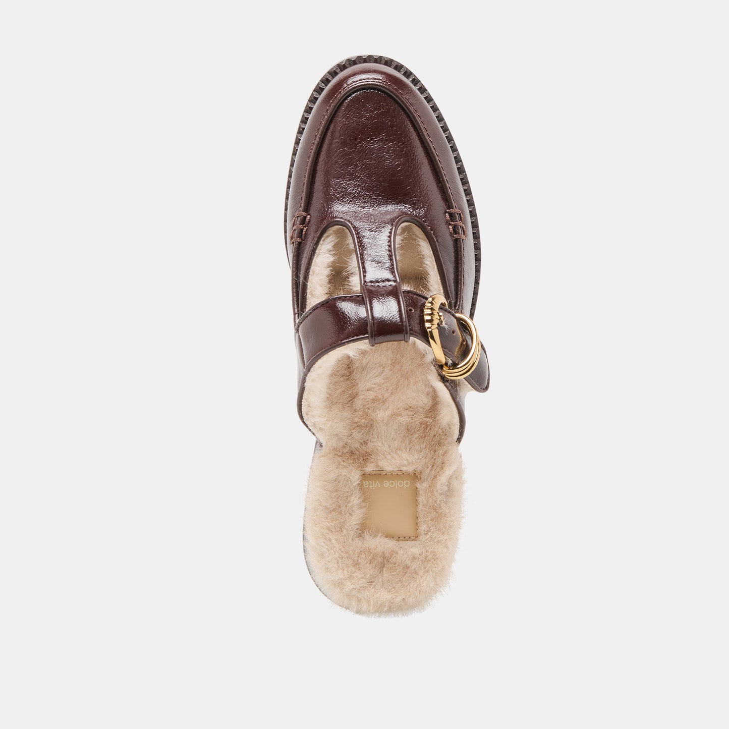 Harlah Plush Chocolate Leather Flats - Dolce Vita