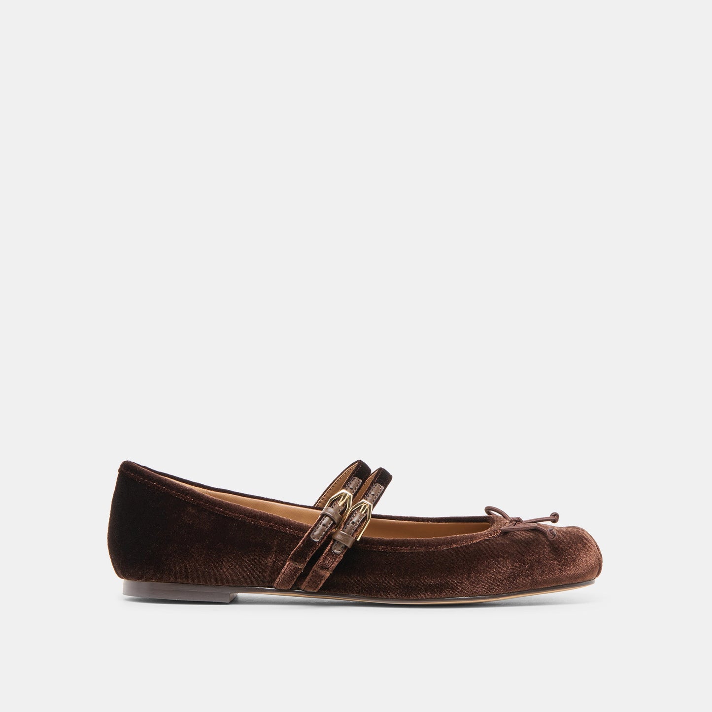 Gibsen Chocolate Velvet Ballet Flats - Dolce Vita