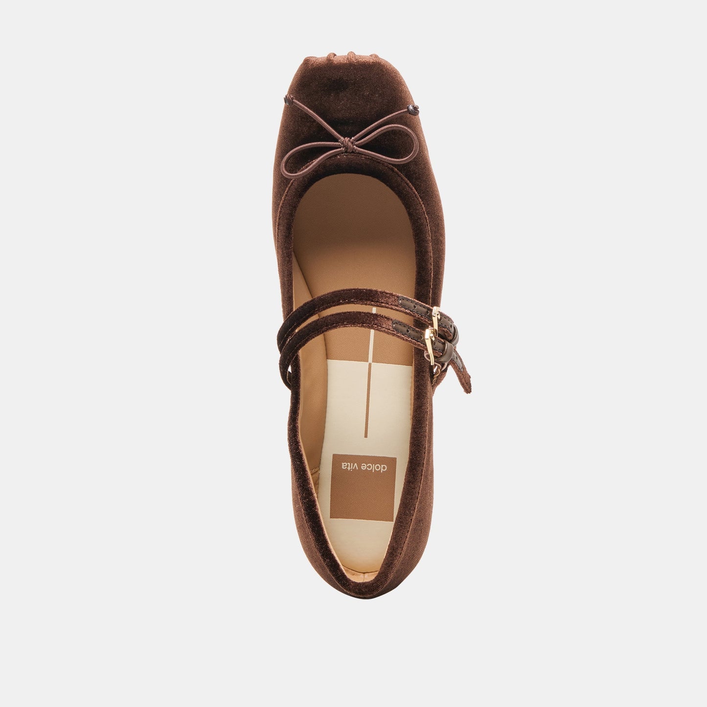 Gibsen Chocolate Velvet Ballet Flats - Dolce Vita