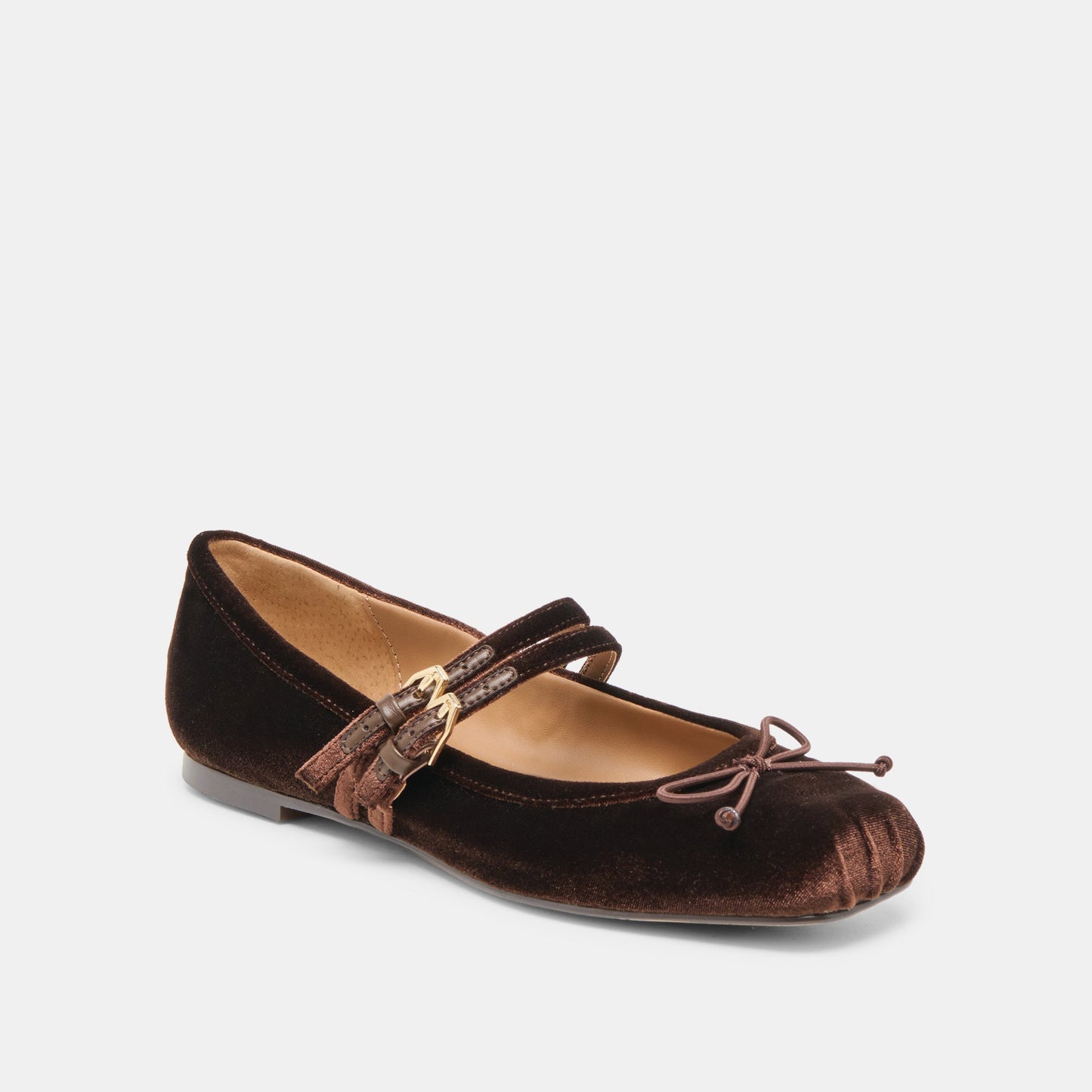 Gibsen Chocolate Velvet Ballet Flats - Dolce Vita