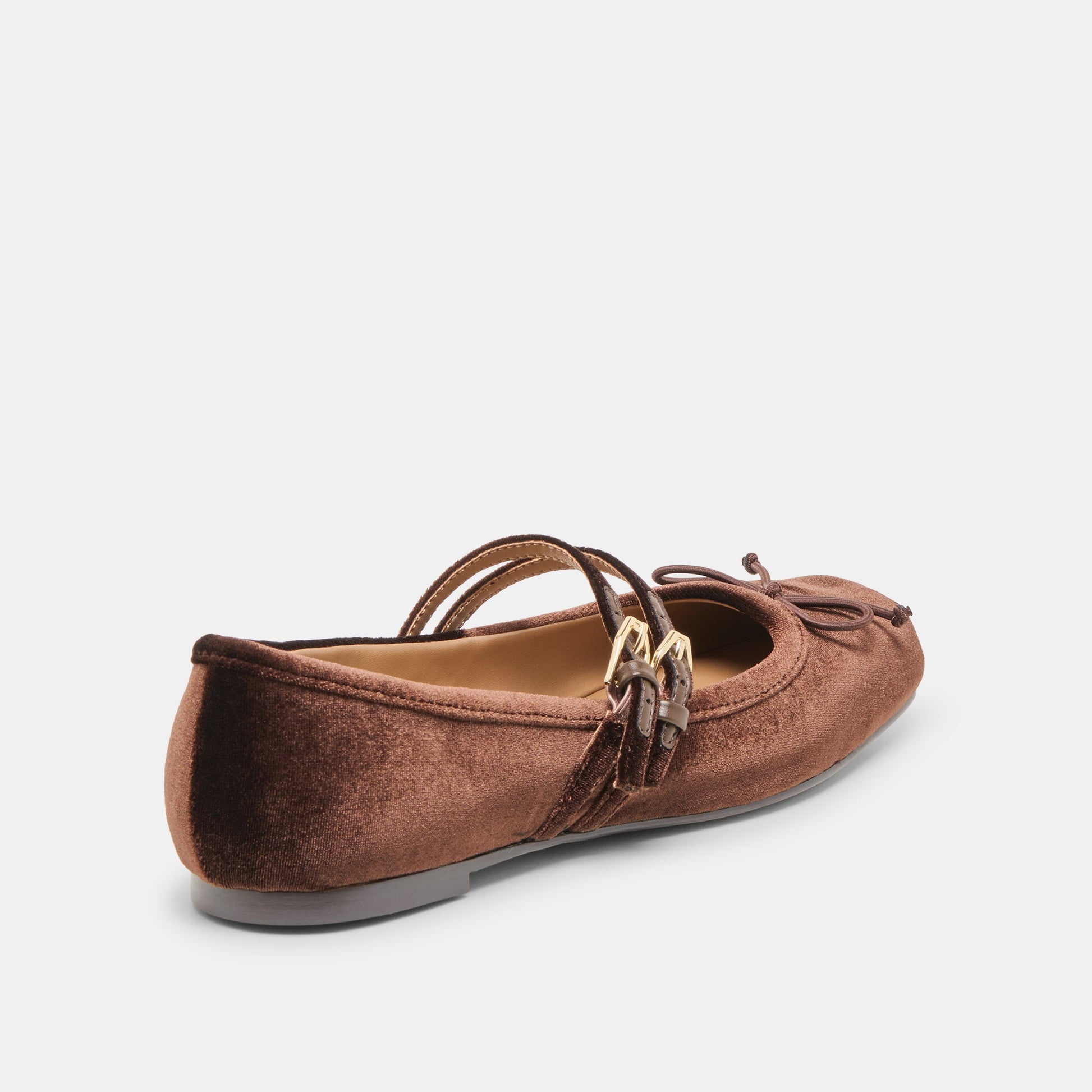 Gibsen Chocolate Velvet Ballet Flats - Dolce Vita