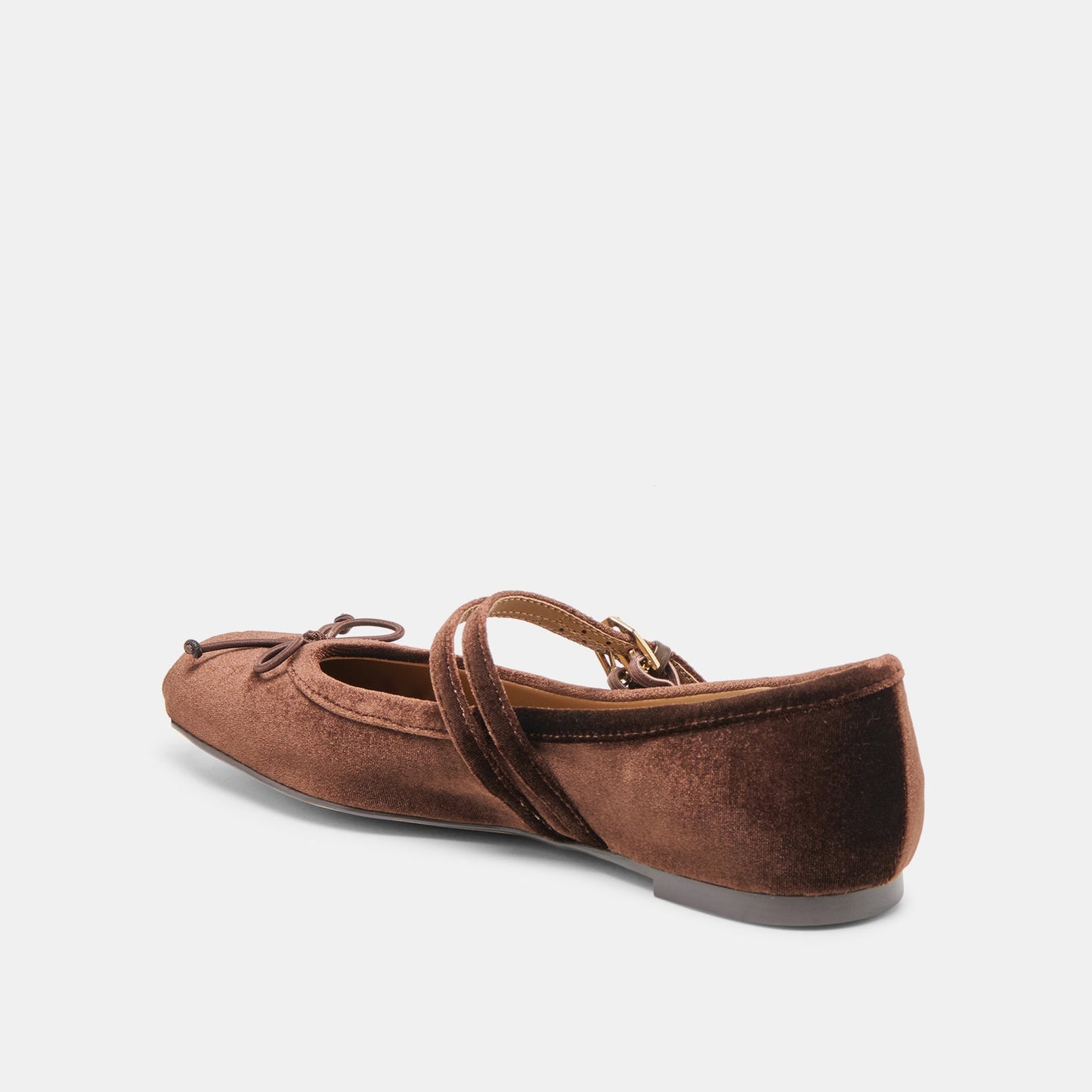 Gibsen Chocolate Velvet Ballet Flats - Dolce Vita