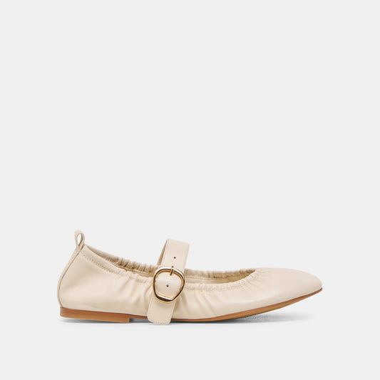 Caely Bone Leather Ballet Flats - Dolce Vita