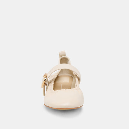 Caely Bone Leather Ballet Flats - Dolce Vita