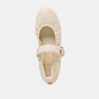 Caely Bone Leather Ballet Flats - Dolce Vita