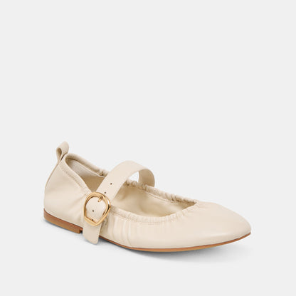 Caely Bone Leather Ballet Flats - Dolce Vita