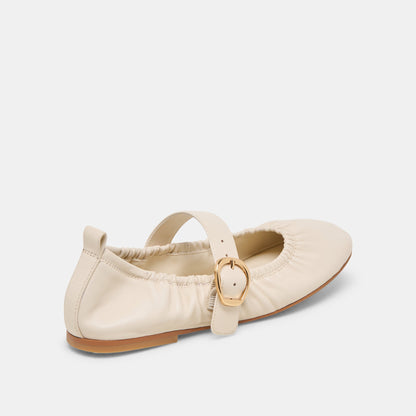 Caely Bone Leather Ballet Flats - Dolce Vita