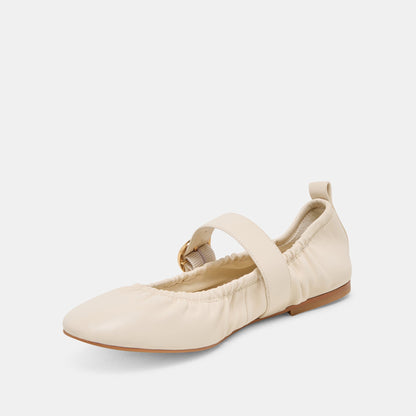 Caely Bone Leather Ballet Flats - Dolce Vita