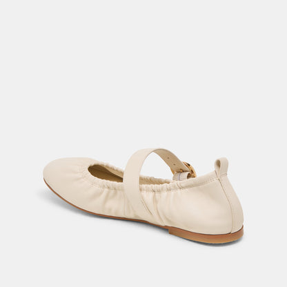 Caely Bone Leather Ballet Flats - Dolce Vita
