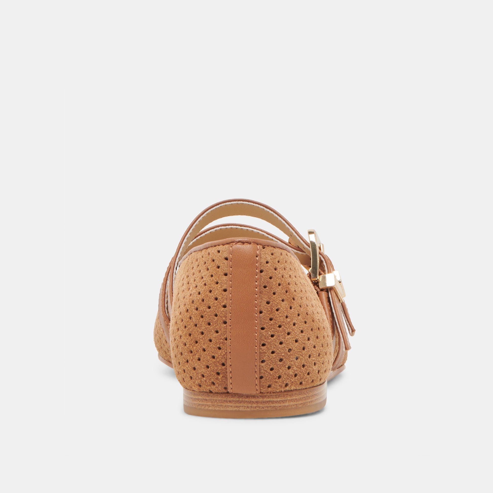 Baylee Pecan Perforated Suede Ballet Flats - Dolce Vita