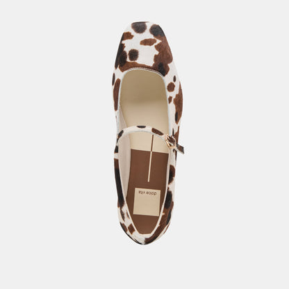 Reyes Cocoa Taurus Calf Hair Ballet Flats - Dolce Vita