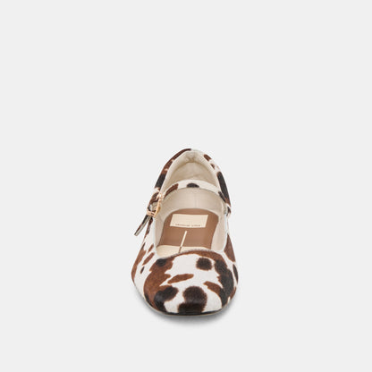 Reyes Cocoa Taurus Calf Hair Ballet Flats - Dolce Vita