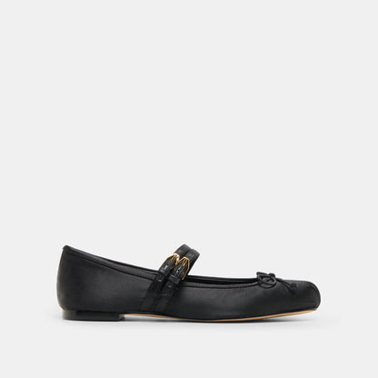 Gibsen Onyx Satin Ballet Flats - Dolce Vita