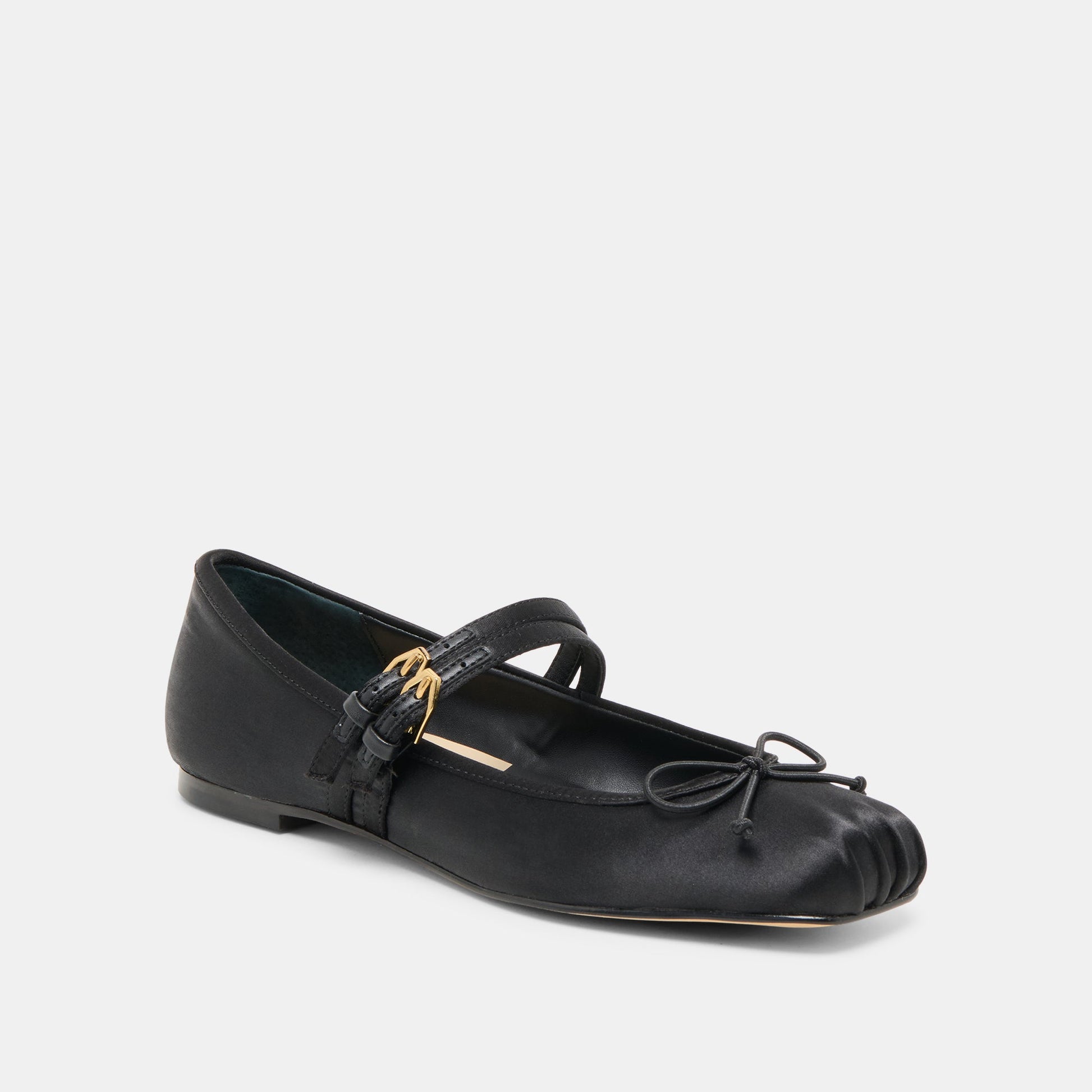 Gibsen Onyx Satin Ballet Flats - Dolce Vita