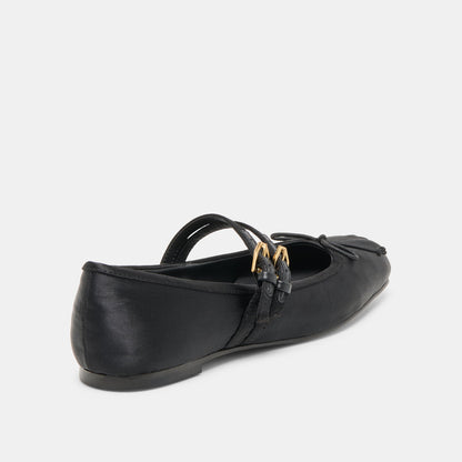 Gibsen Onyx Satin Ballet Flats - Dolce Vita