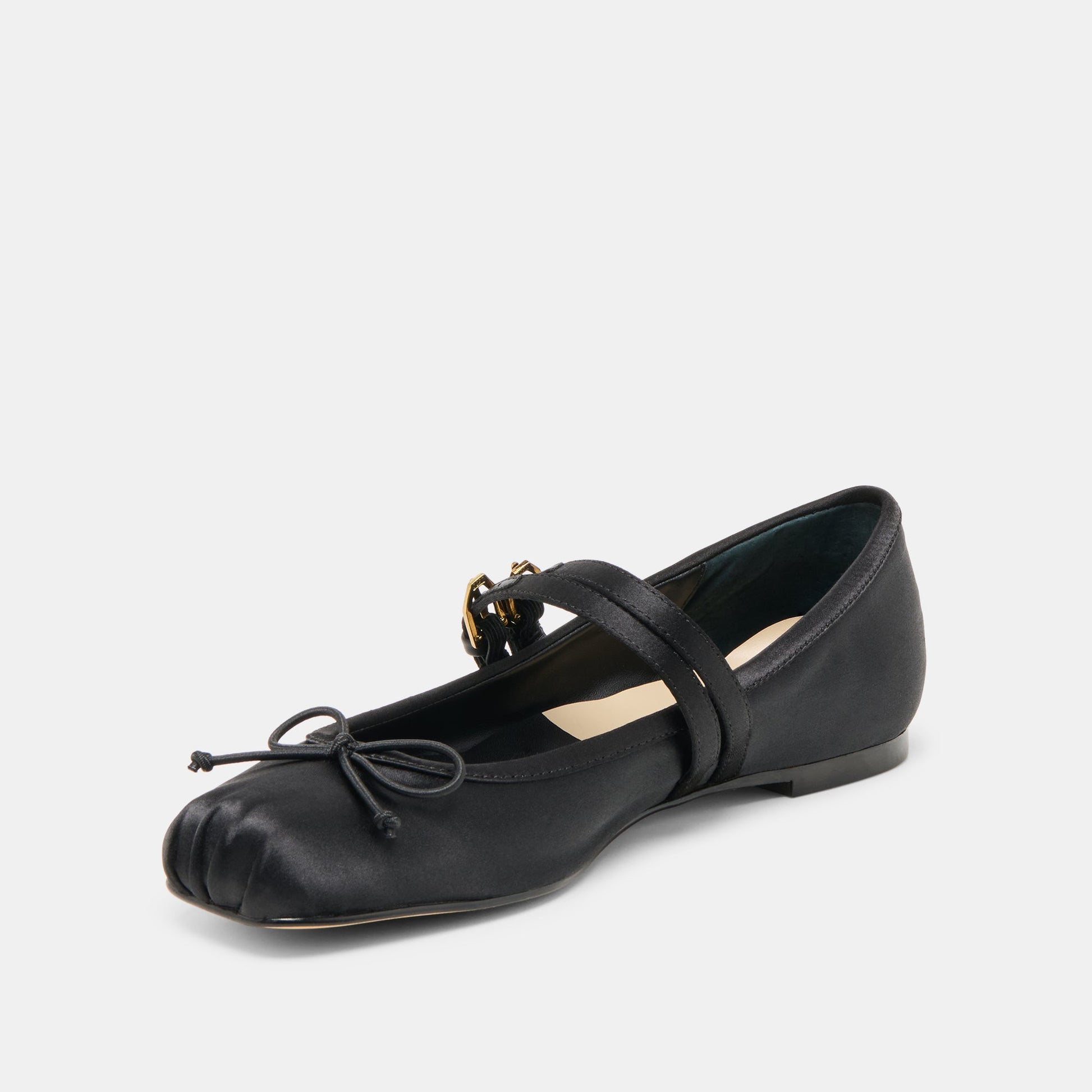 Gibsen Onyx Satin Ballet Flats - Dolce Vita