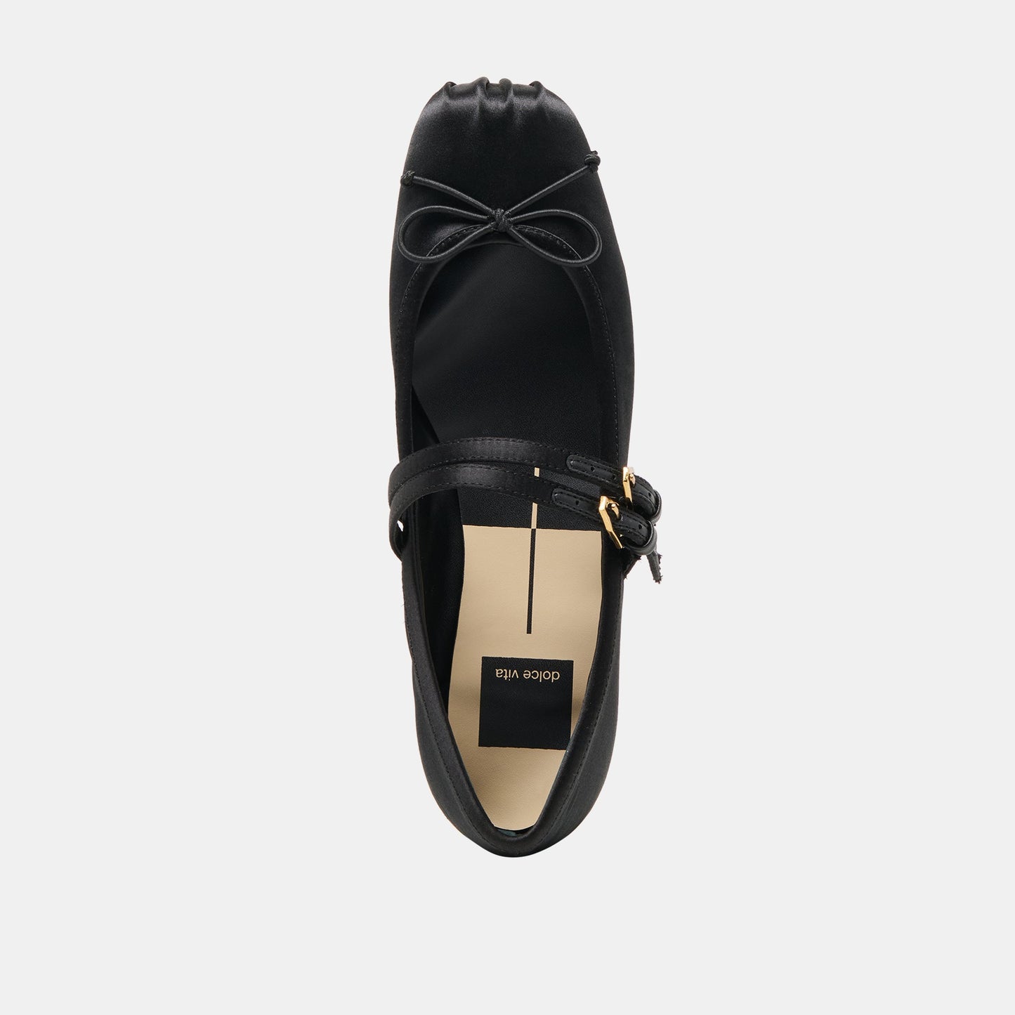 Gibsen Onyx Satin Ballet Flats - Dolce Vita