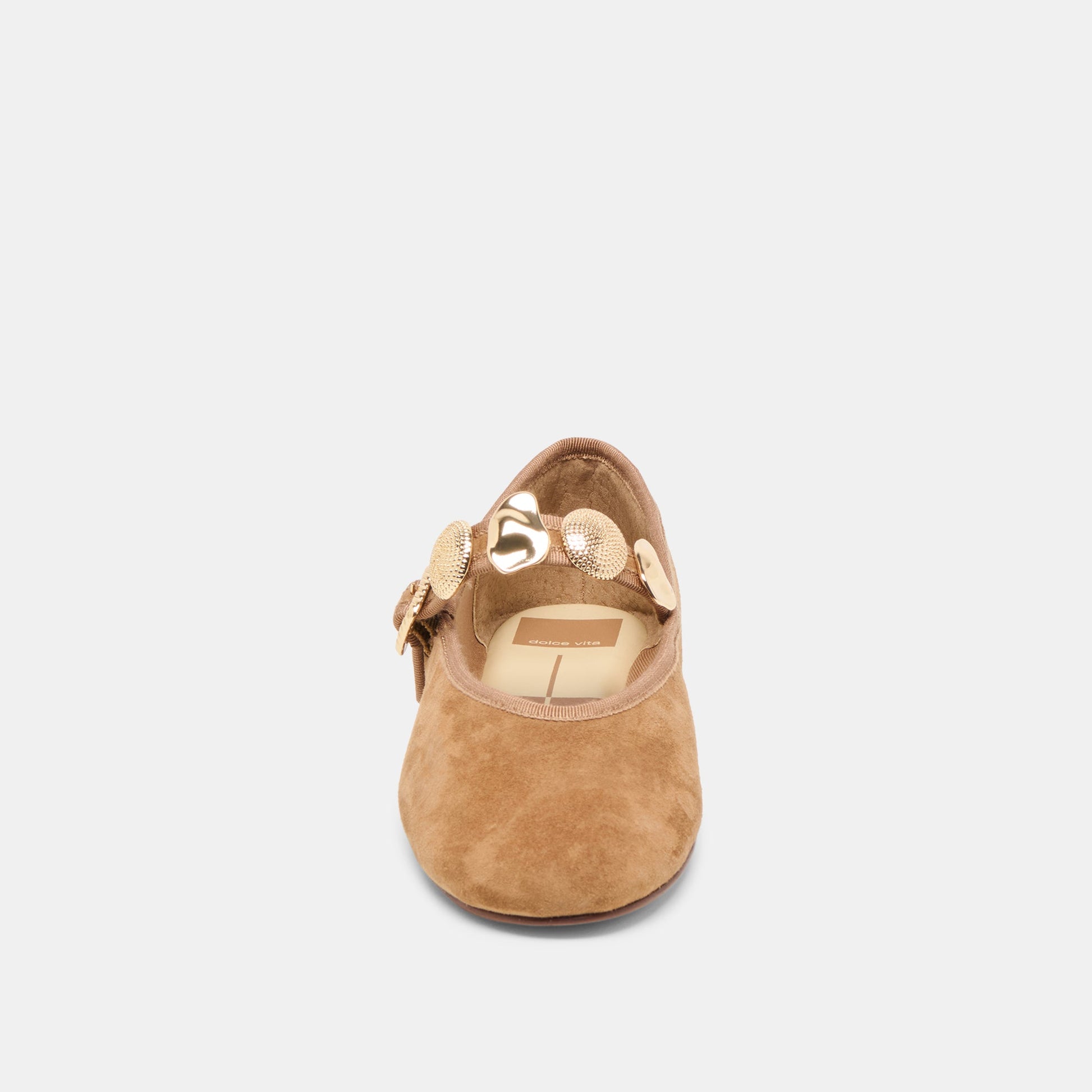 Relan Lt Brown Suede Ballet Flats - Dolce Vita