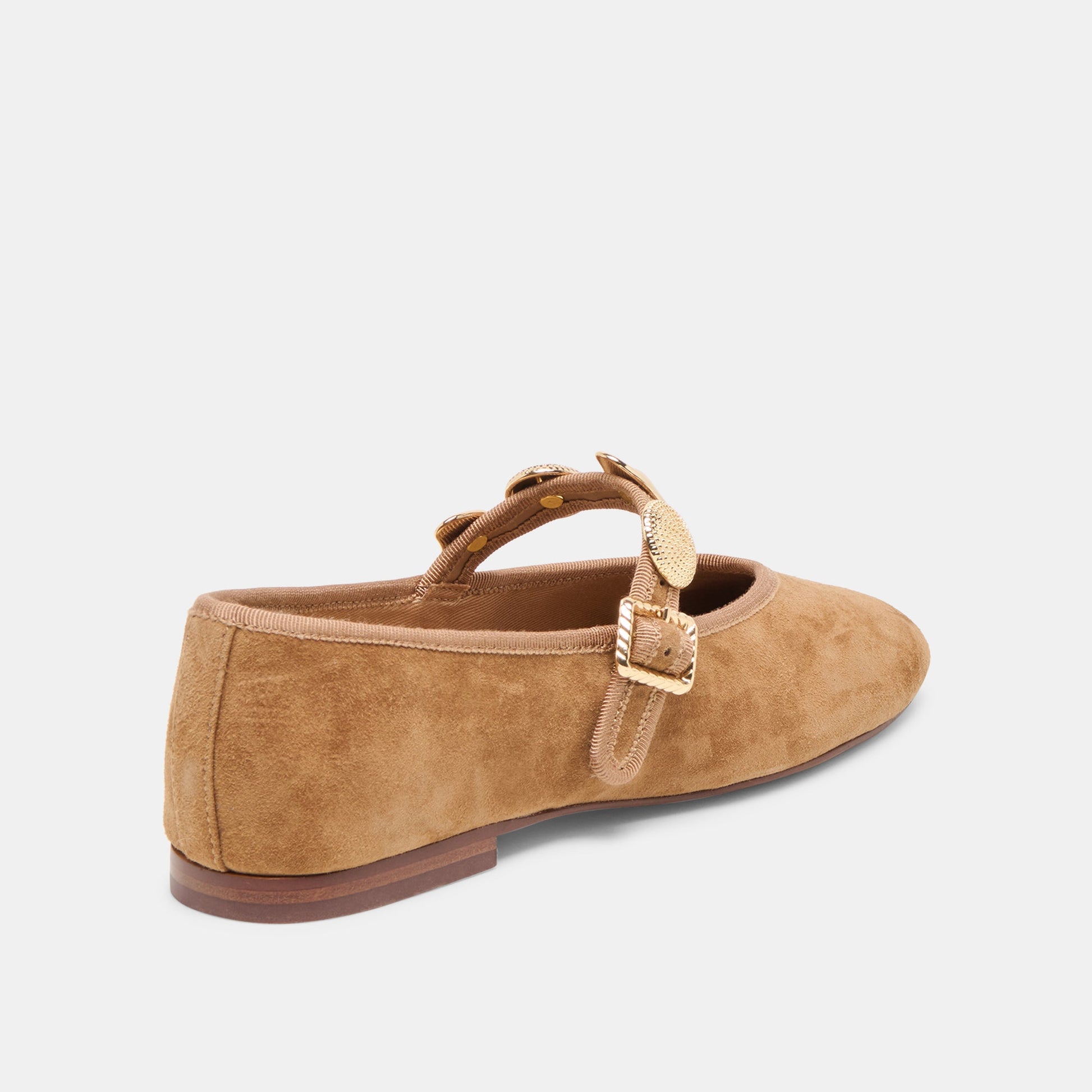 Relan Lt Brown Suede Ballet Flats - Dolce Vita