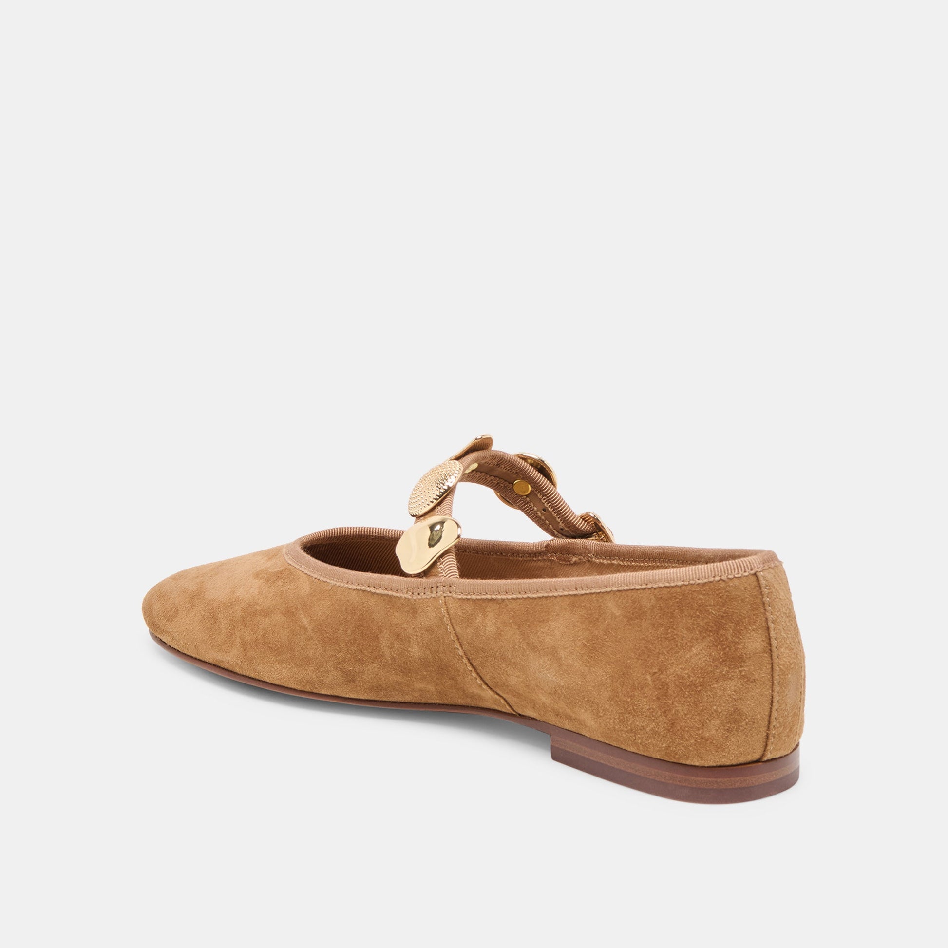 Relan Lt Brown Suede Ballet Flats - Dolce Vita