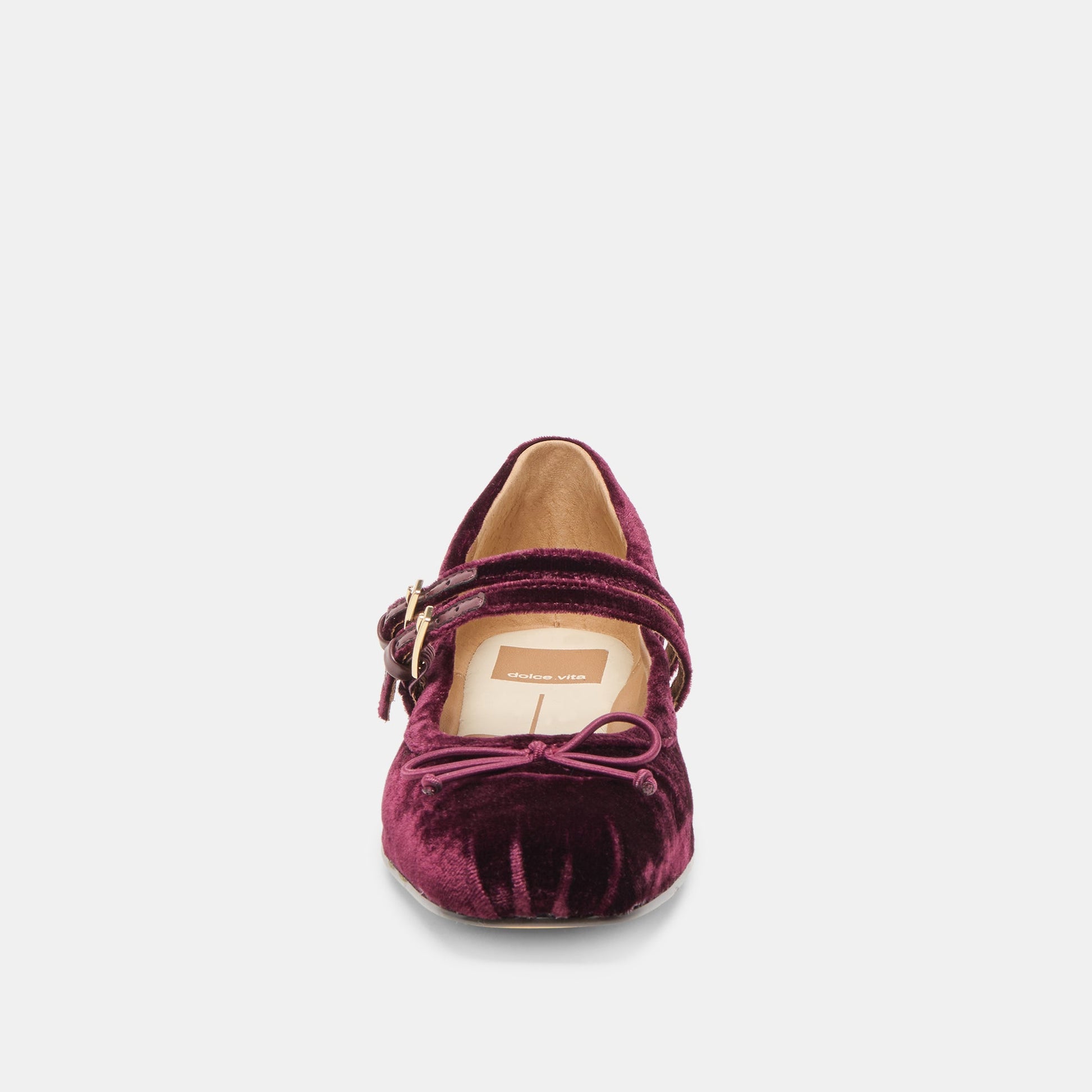 Gibsen Burgundy Velvet Ballet Flats - Dolce Vita