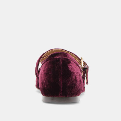 Gibsen Burgundy Velvet Ballet Flats - Dolce Vita