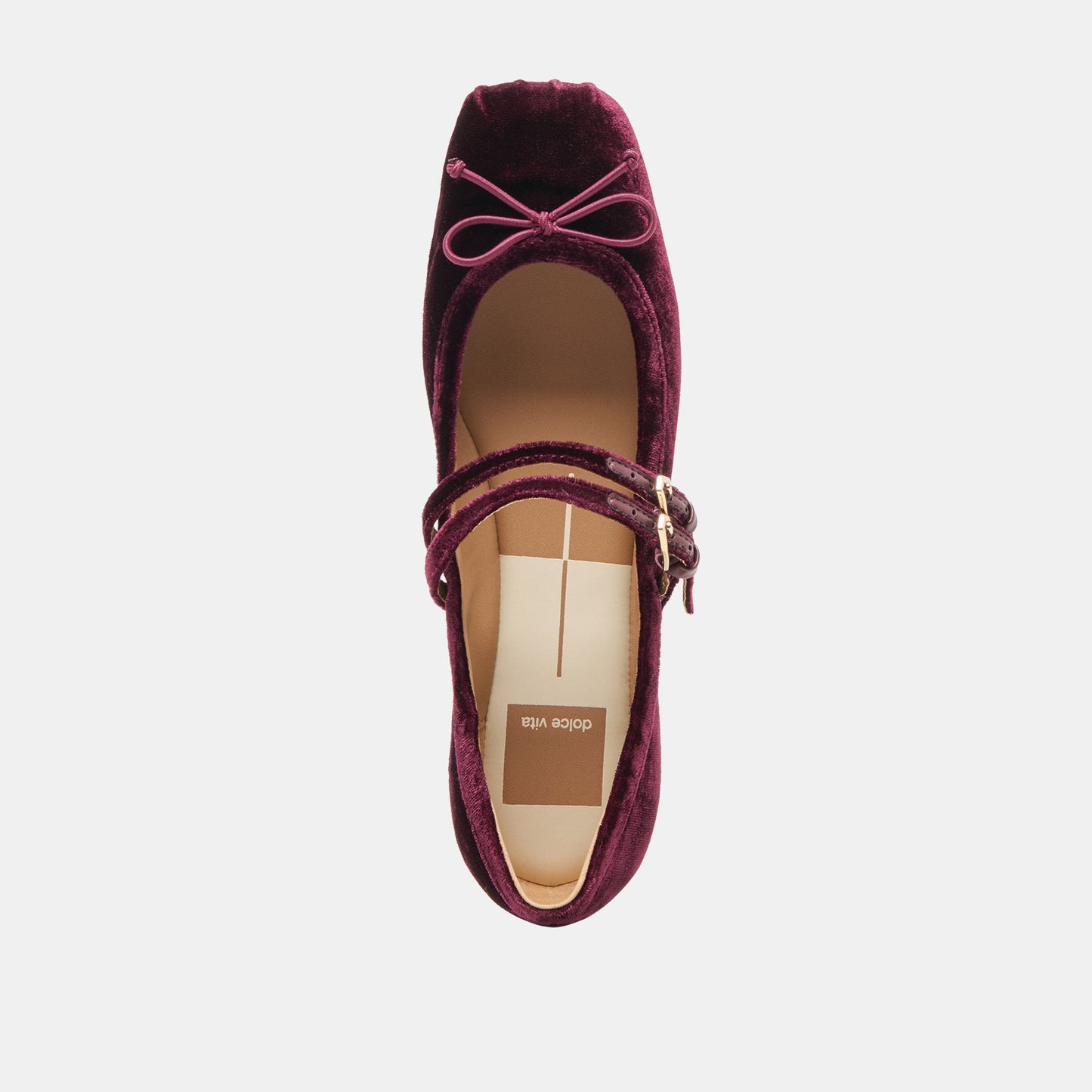 Gibsen Burgundy Velvet Ballet Flats - Dolce Vita