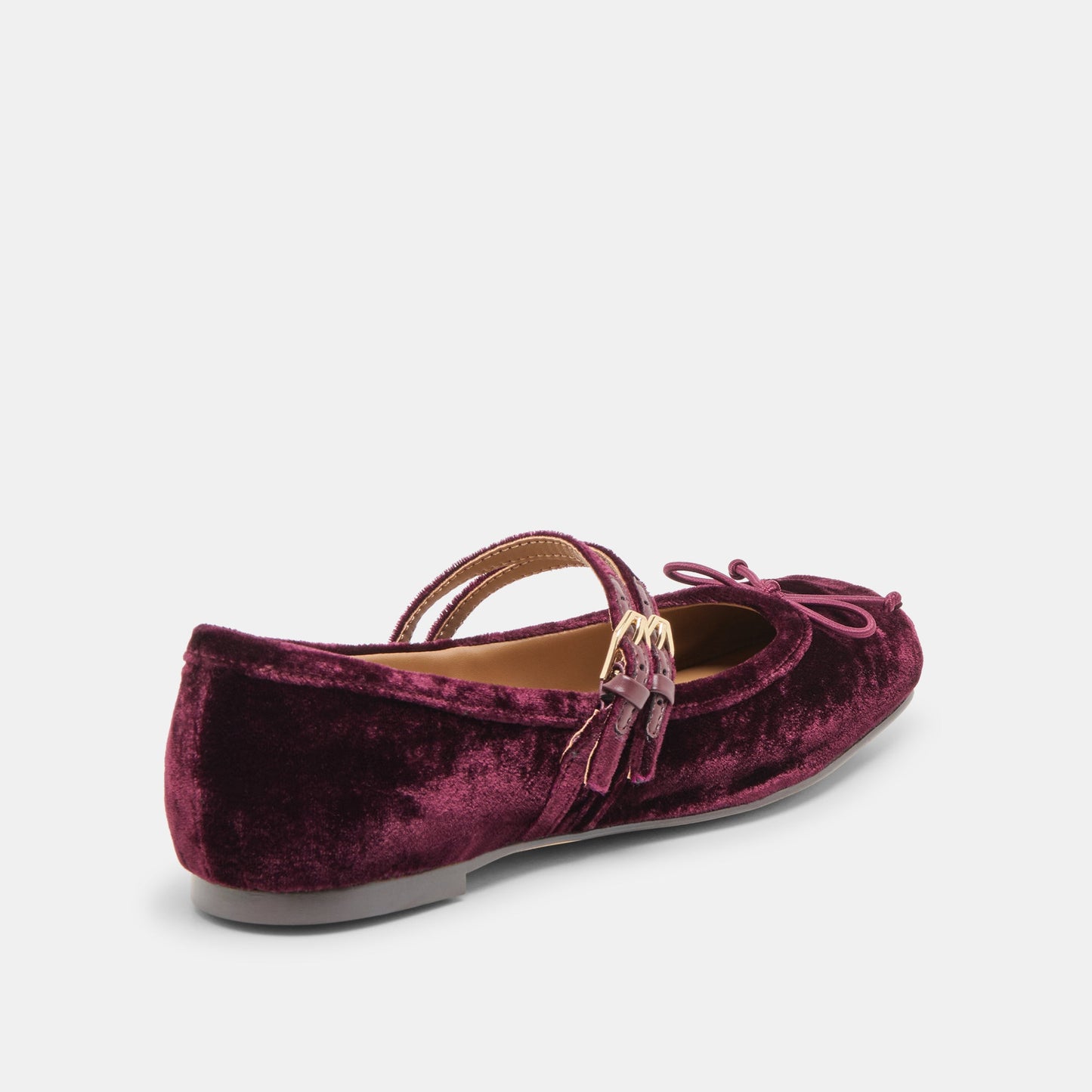 Gibsen Burgundy Velvet Ballet Flats - Dolce Vita