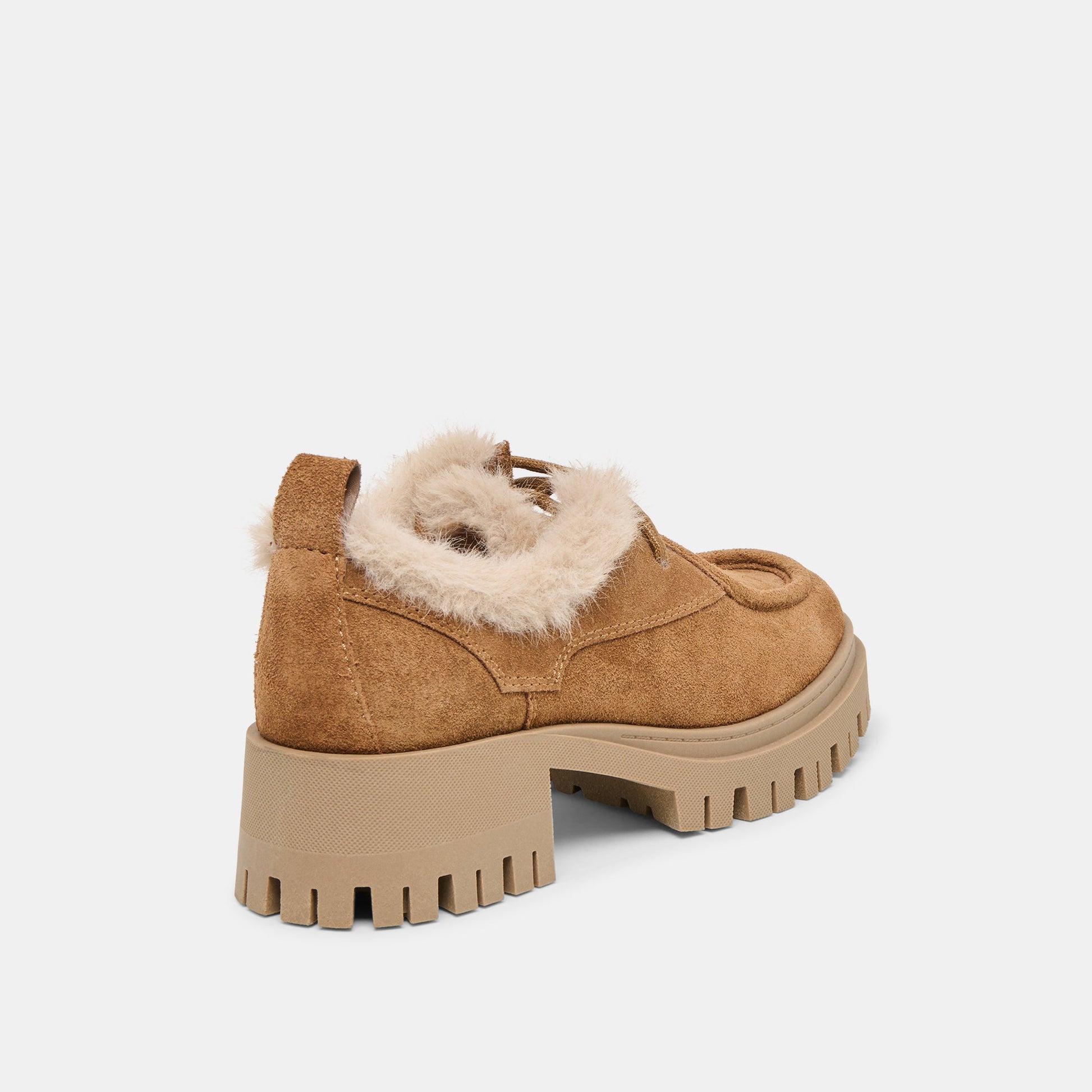 Milza Plush Lt Brown Suede Loafers - Dolce Vita
