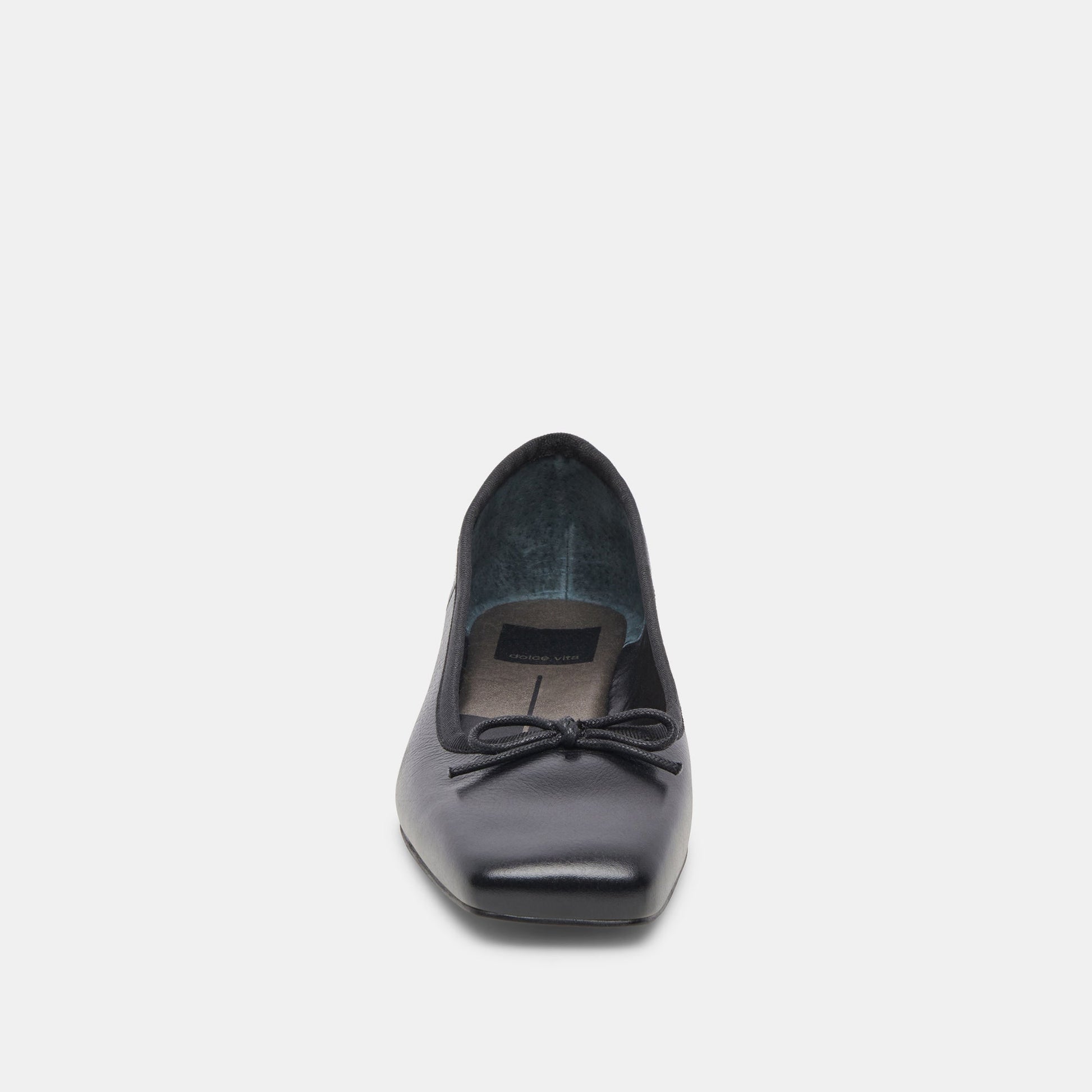 ANISA Wide Black Leather Ballet Flats - Dolce Vita