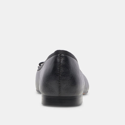 ANISA Wide Black Leather Ballet Flats - Dolce Vita