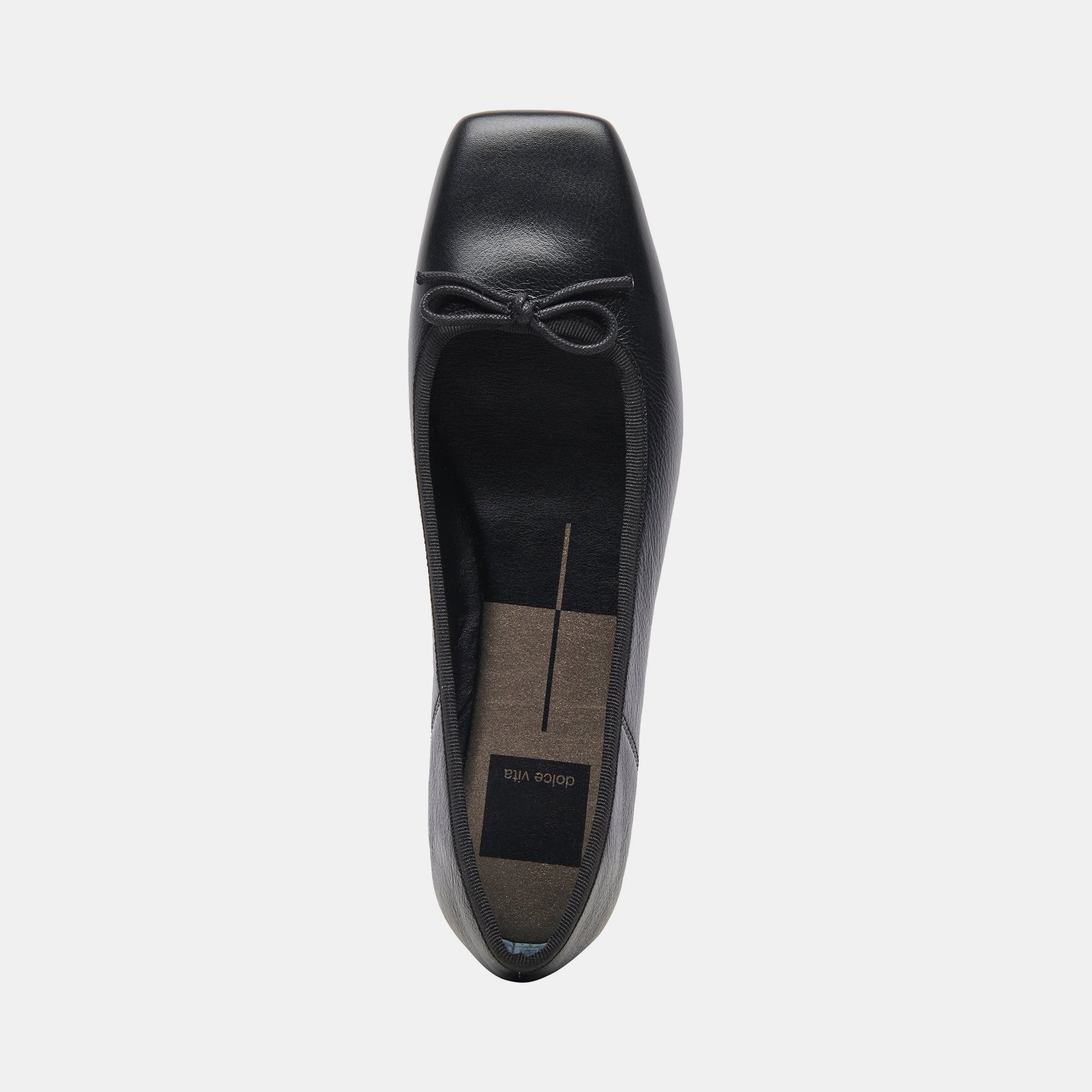 ANISA Wide Black Leather Ballet Flats - Dolce Vita