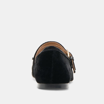 Gibsen Nero Velvet Ballet Flats - Dolce Vita